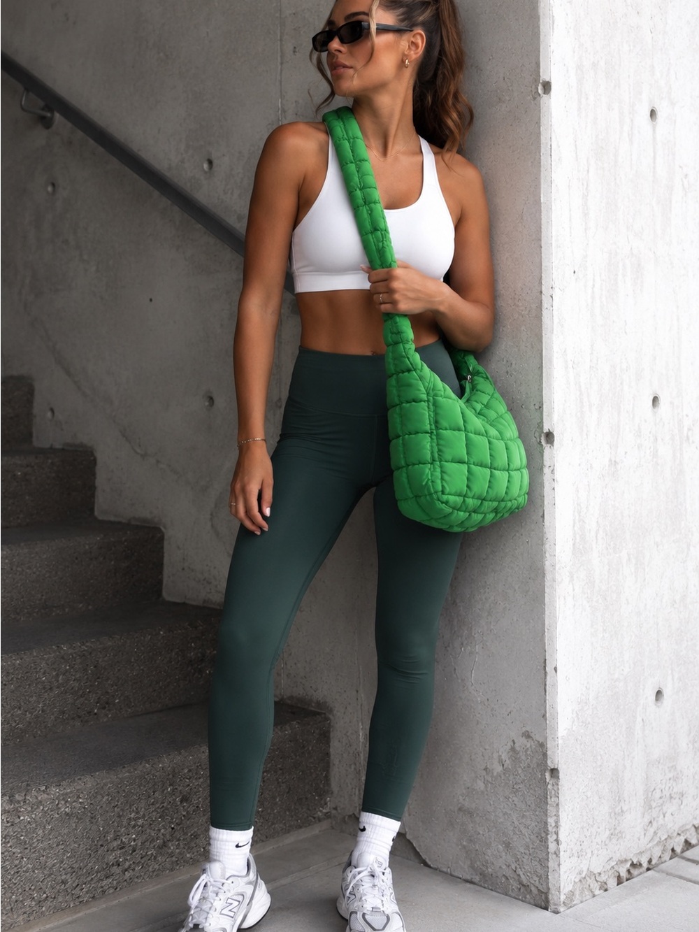 Free People Movement quilted baby carryall. Sold out Hunter Green NWOT Carryall